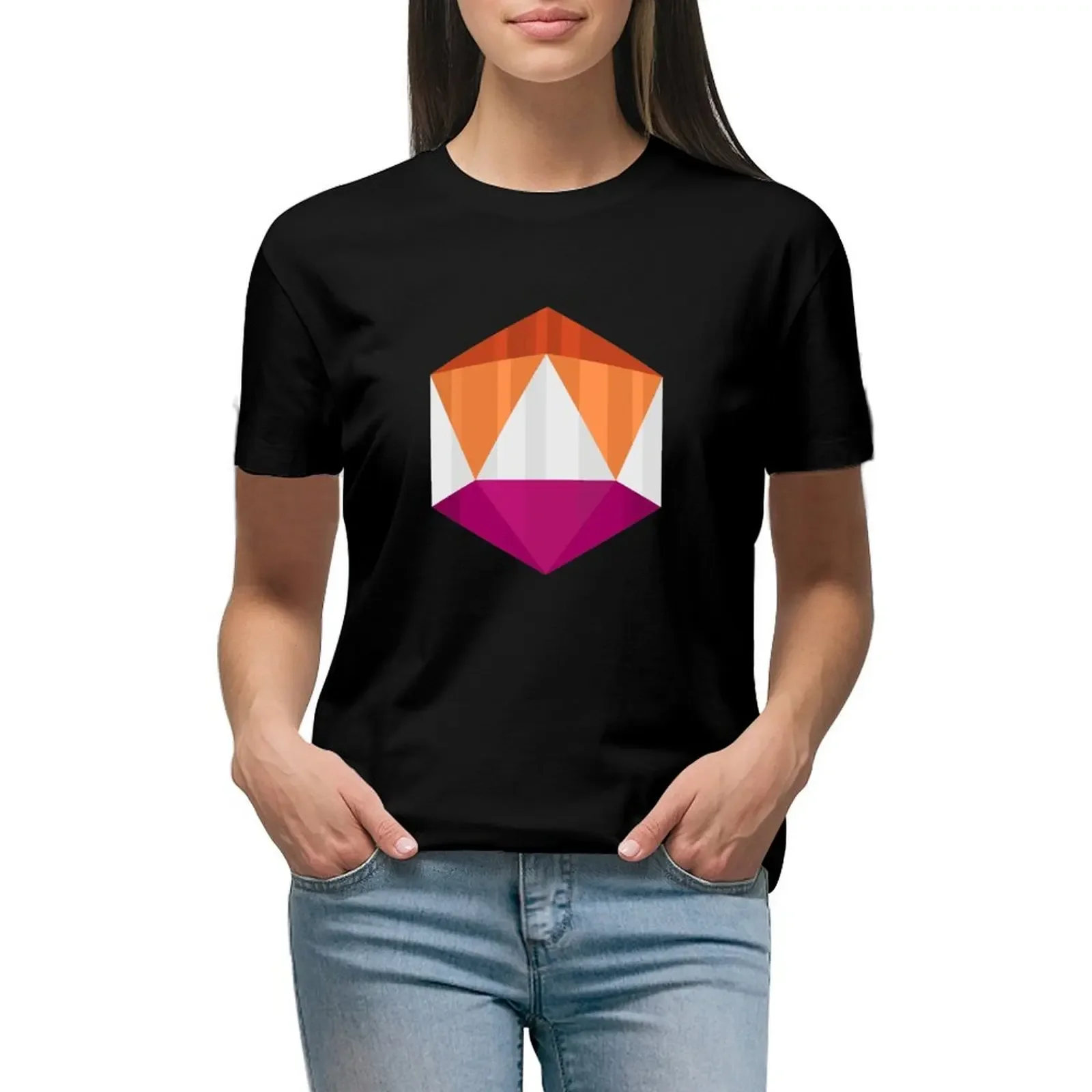 

Life is Strange True Colors Steph Gingrich D20 Dice PRIDE lesbian LGBT flag 2 T-Shirt anime cotton t shirts Women