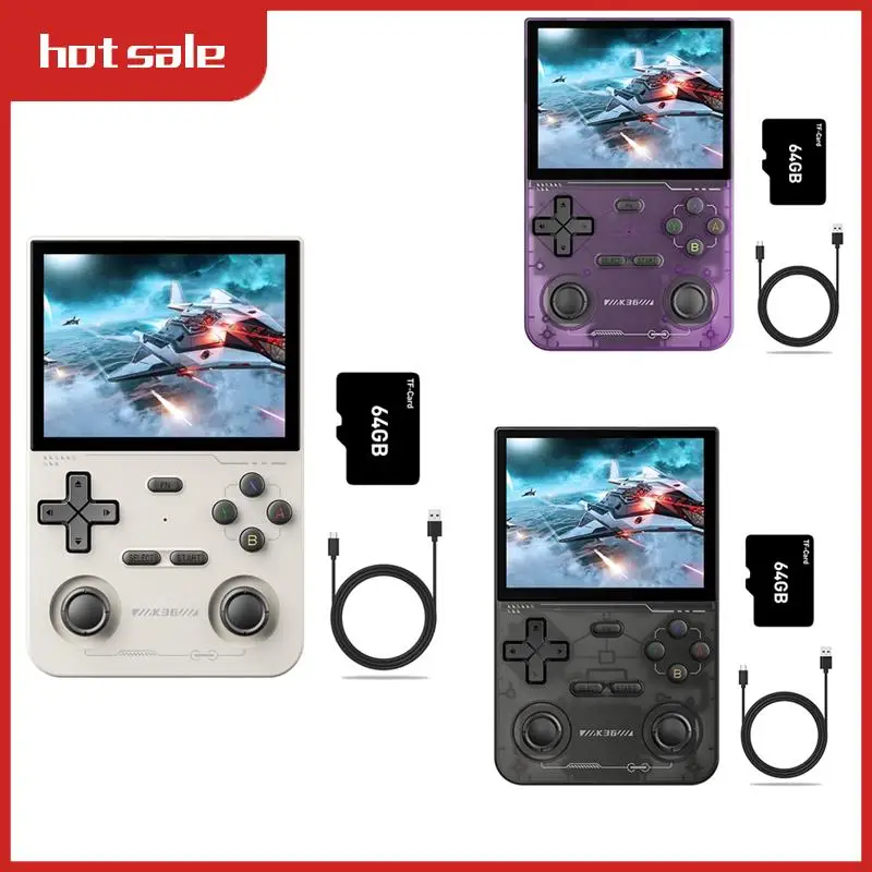 

K36 Handheld Retro Game Console 64G 16000+ Games 3.5 Inch 3500Mah Dual Joystick For PSP/MAME/N64 Video Game Player B