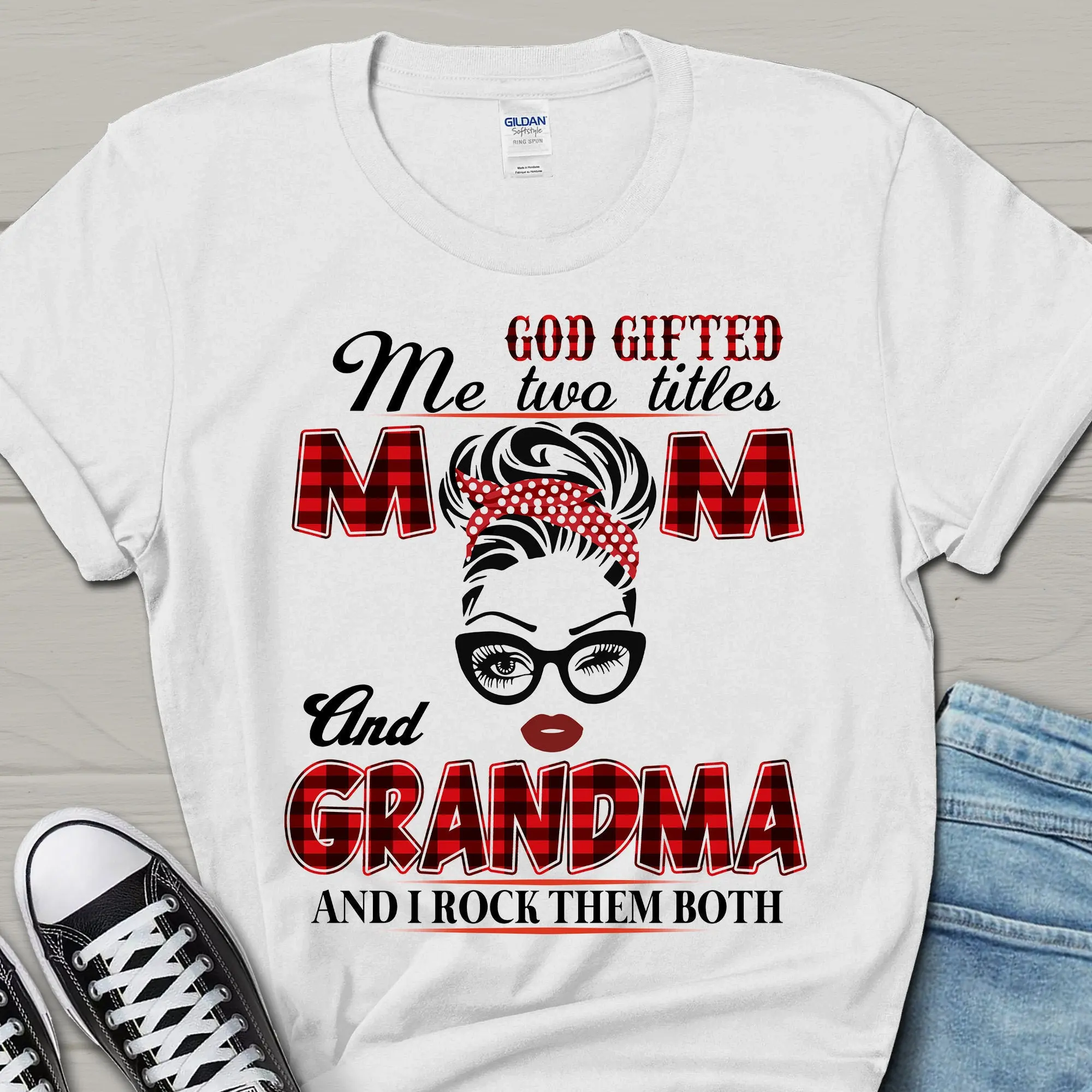 

God ed Me Two Titles Mom and Grandma Mother s Day New T shirt Women for Her Funny Grandmother s