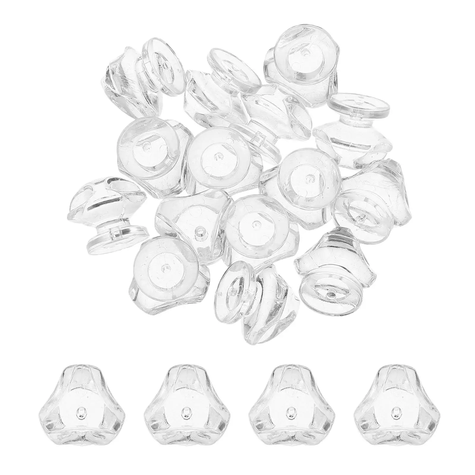 

20 Pcs Triangle Cabinet Handles Clear Drawer Pulls Furniture Hardware Kitchen Dresser Finger Edge Pull Cabinet Handles Door