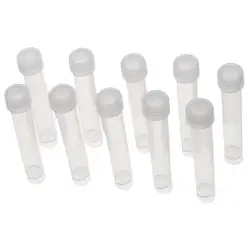 10pcs 10ml Lab Plastic Frozen Test Tubes Vial Seal Cap Container for Laboratory School Educational