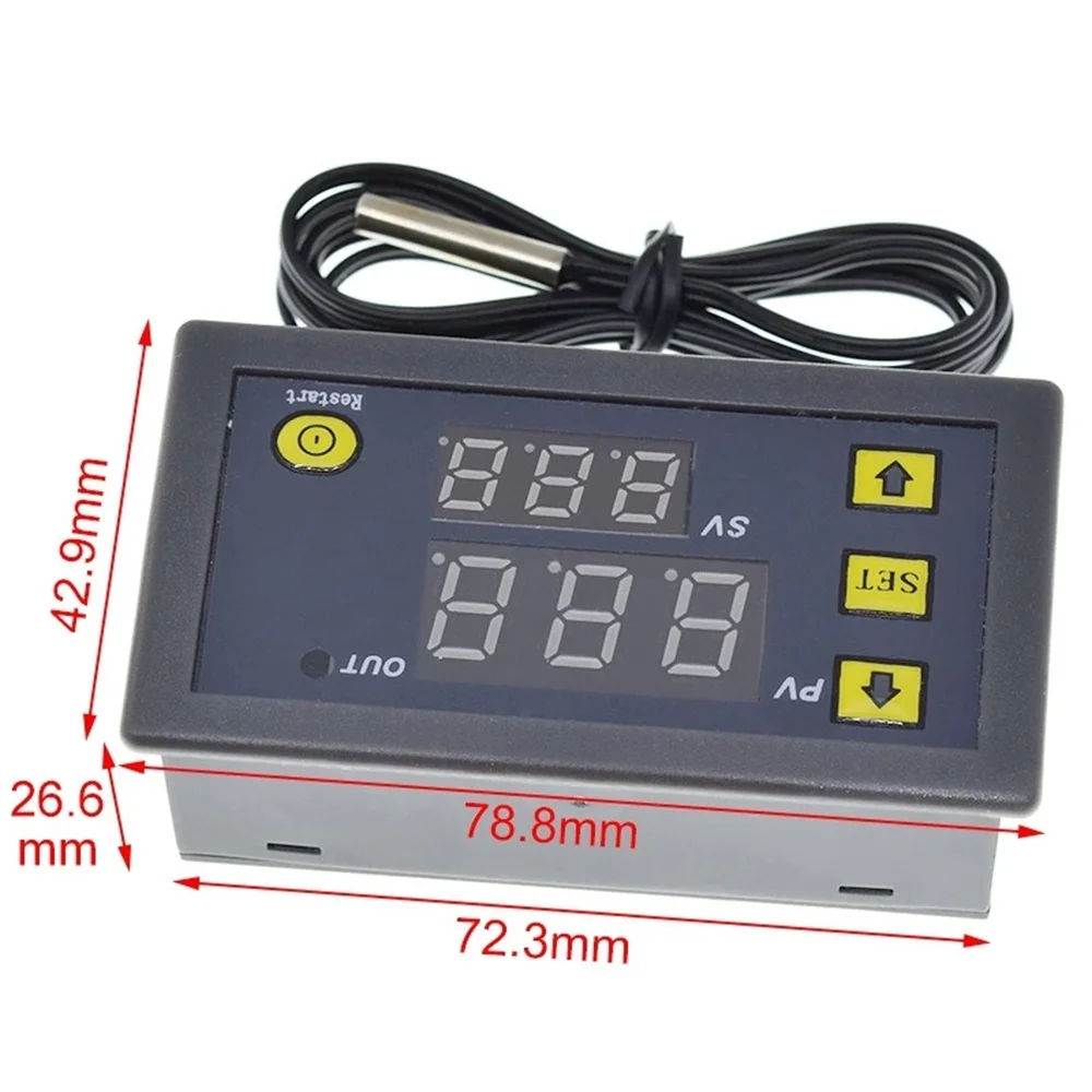 Winsun W3230 12V 24V AC110-220V Probe line 20A Digital Temperature Controller LED Display Thermostat With Heat/Cooling