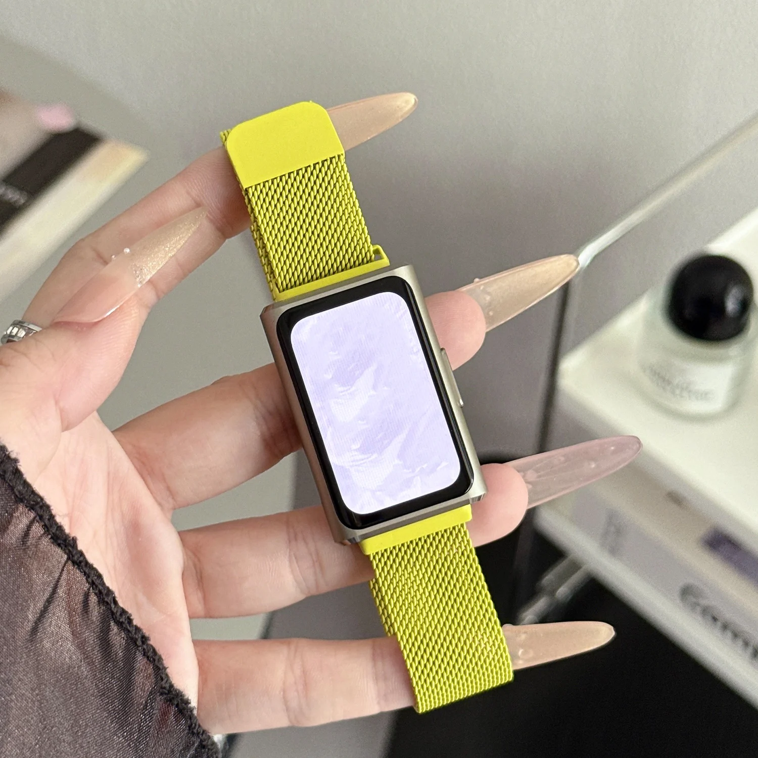 Milanese Loop Armband für Huawei Band 11, Edelstahl, Metall, magnetisch, Ersatzarmband, Huawei Band 11 Pro Zubehör