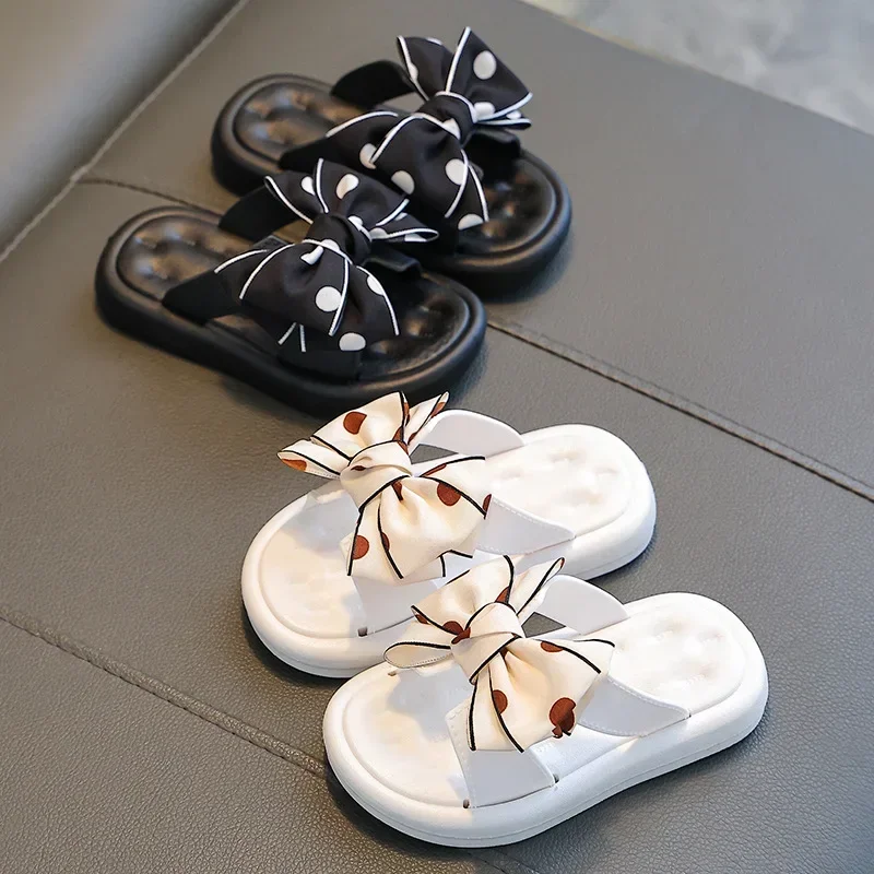 Sommer-Kinderpantoffeln für Mädchen, Rutschfeste Prinzessinnen-Hausschuhe mit Weicher Sohle, Kleinkind-Mädchenschuhe mit Schleife, Flip-Flops für Draußen – Detail 8