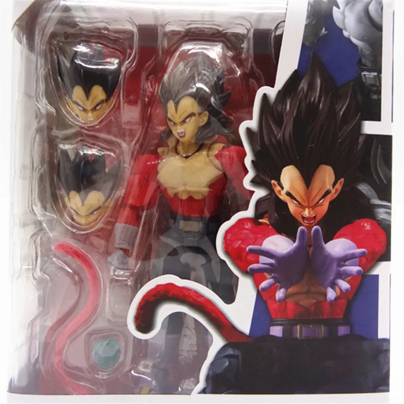 Anime Shf Anime Dragon Ball Z Super Saiyan 4 Vegeta Goku Frieza Articulated Action Figures Desktop Ornament Model Toys Fun Gifts view 3