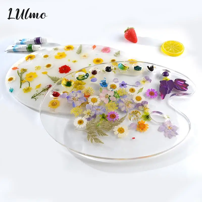 DIY Color Palette Epoxy Resin Silicone Mold Making Drawing Board Craft