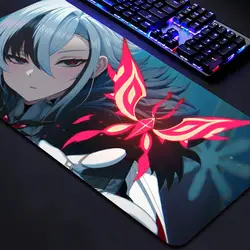 Genshin Impact Arlecchino Mouse Pad Anime Cartoon Girl Keyboard Rug PC Gaming Accessories Mousepad Laptop Speed Desk Mat Carpet