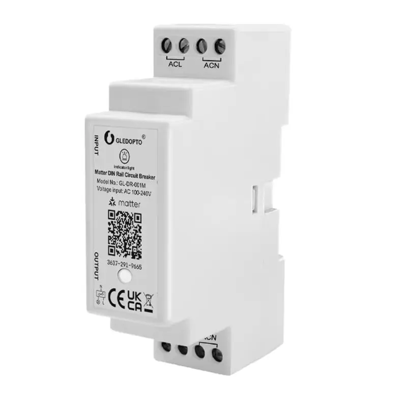 

GLEDOPTO Matter Wifi App-Controlled Din Rail Circuit Breaker, 16A Maximum Load, For Home Electrical Appliances