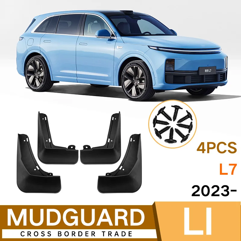 

For Leading ideal L7 2023 black car mudguard Reduce dust Resist tire dirt car accessories tools