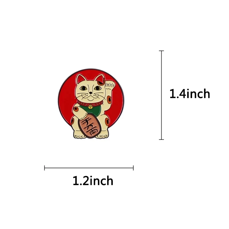 Vintage Classic Maneki Neko The Lucky Cats of Japan Lapel Pins Backpack Jeans Enamel Brooch Badges Women Fashion Jewelry Gifts