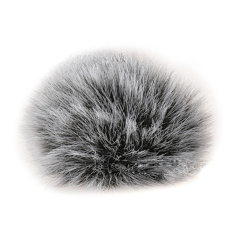 DX62 ไมโครโฟนกระจกหน้ารถ Furry Fur Windproof Muff กระจกหน้ารถสำหรับ Rode