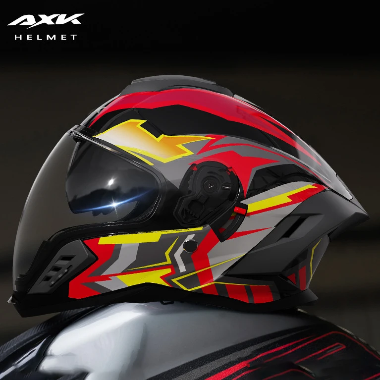 

Personalised Dual Lens Flip Up Helmets Motocross Racing Modular Cascos Para Moto Men Women Fashion Full Face Motorcycle Helmet