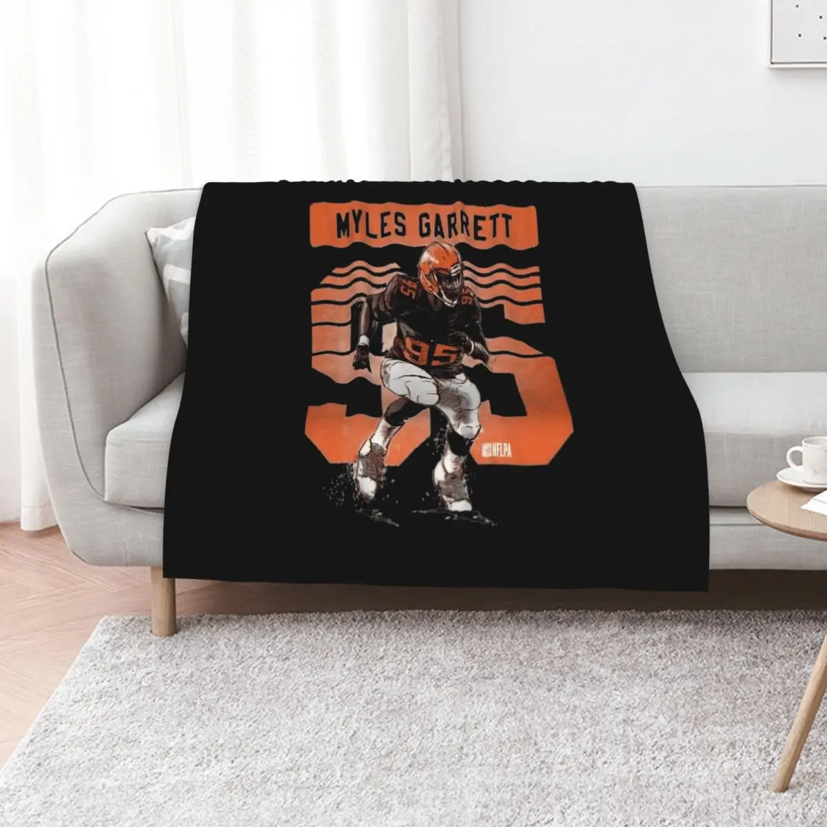 

Myles Garrett 95 For Cleveland Browns Fans Throw Blanket Luxury Brand warm winter Decorative Throw Blankets For Sofas Blankets