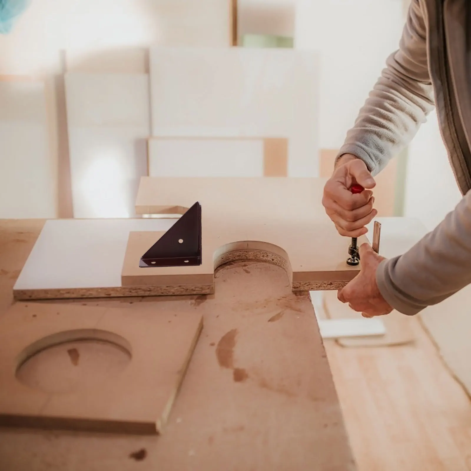 

10Pcs Heavy Duty Metal Corner Brackets Bed Frame Supports Furniture Connectors 90 Degree Angle Braces Corner Bracket