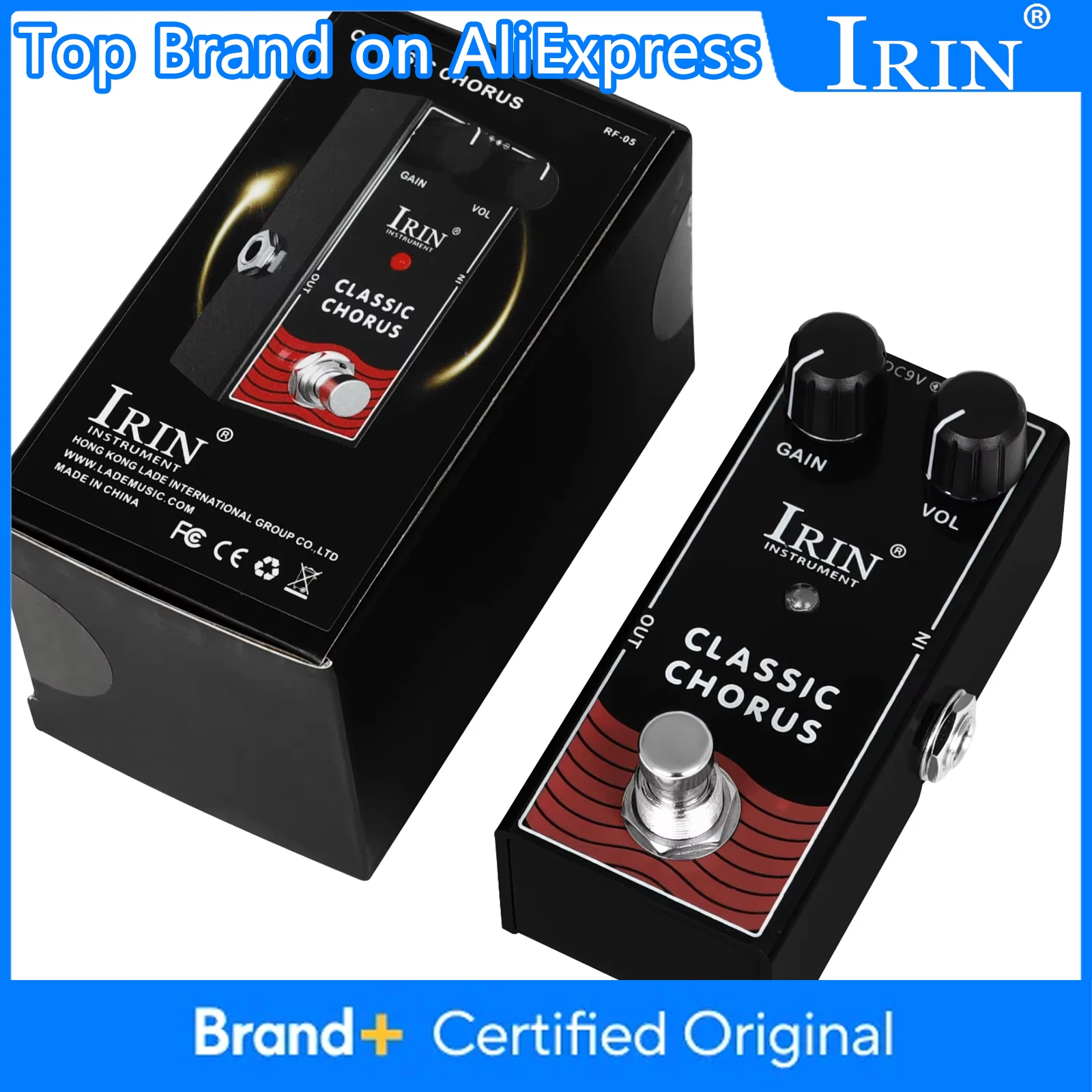 

IRIN RF-05 Classic Chorus Guitar Pedal Crisp and Transparent Chorus Guitar Effect Pedal True Bypass Guitar Parts & Accessories