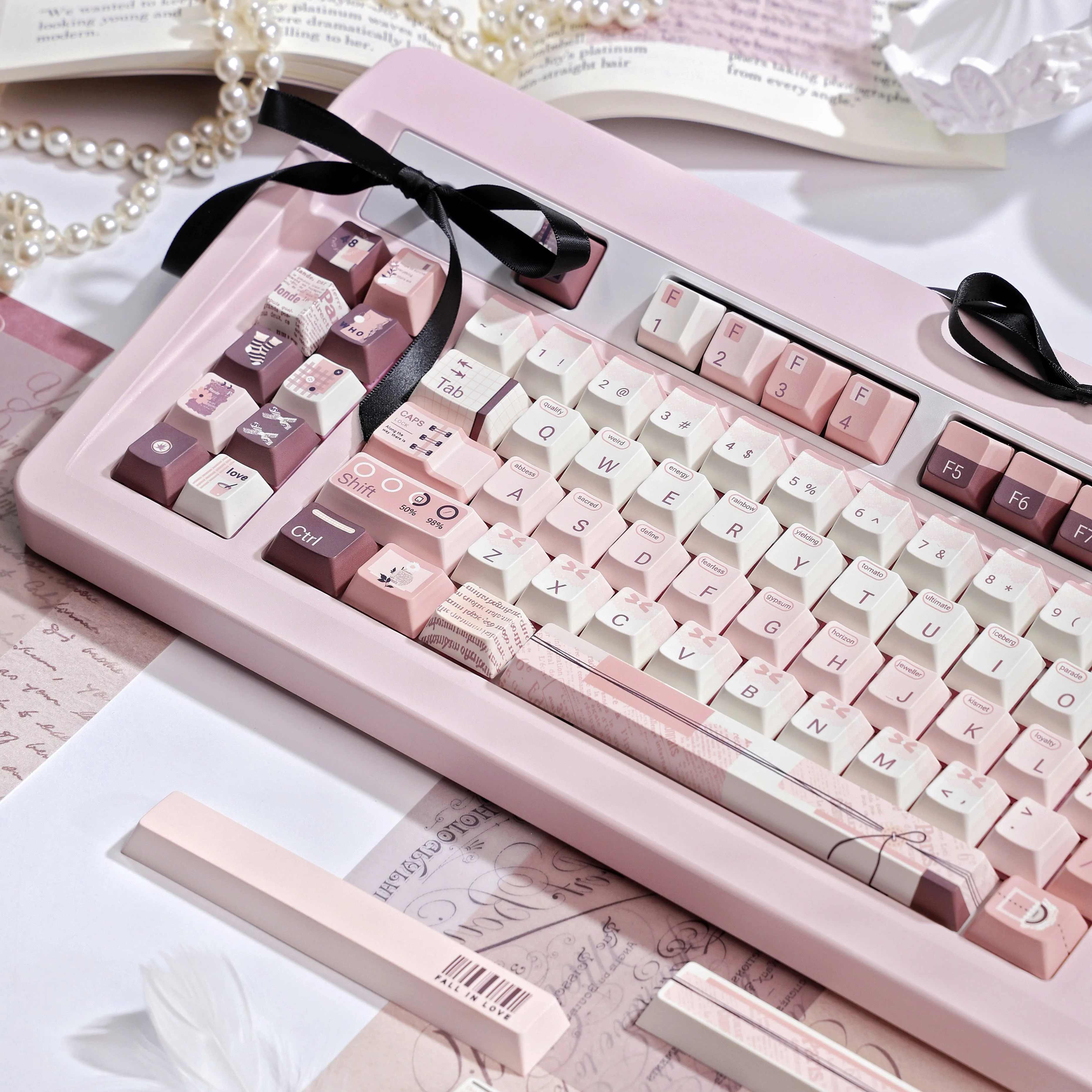 

140 Keys Cherry SOA Profile Princess's Tene Thermal Sublimation Keycaps Set PBT for Mechanical MX Switch Keyboard for Peripheral