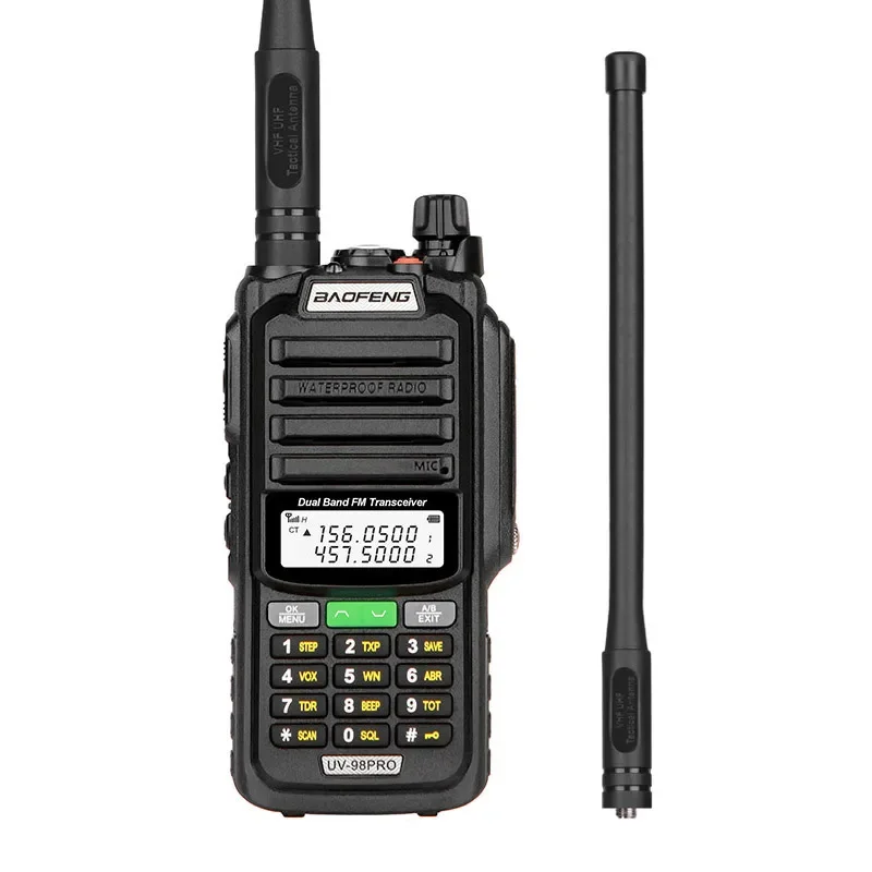 Imagem -04 - Walkie-talkie Impermeável Antena uv Stout Ip68 Estação Marinha de Alta Potência Mão Vhf Auto-condução ao ar Livre Baofeng-uv-98pro