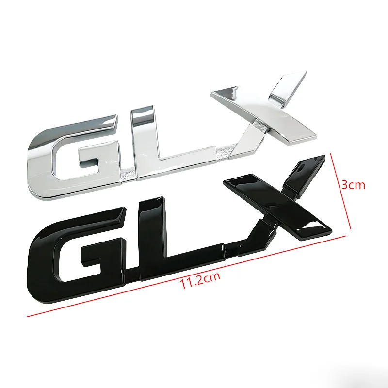 Car Stickers TOYOTA GLX Logo Trunk Emblem Black  Silver JDM Style Badge for LAND CRUISER Body Corolla Accessories Men Gift