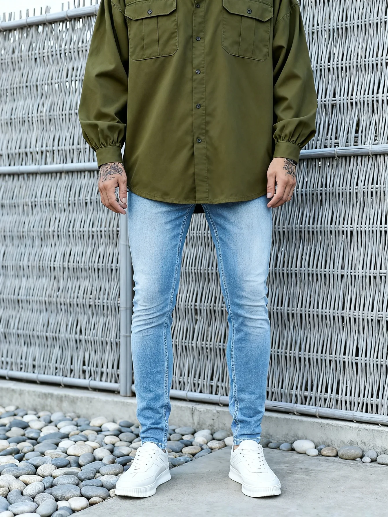 

Hip-hop Blue Y2K Drip Men's Slim Jeans Pants Original Trendy Denim Trousers No accessories or belts included