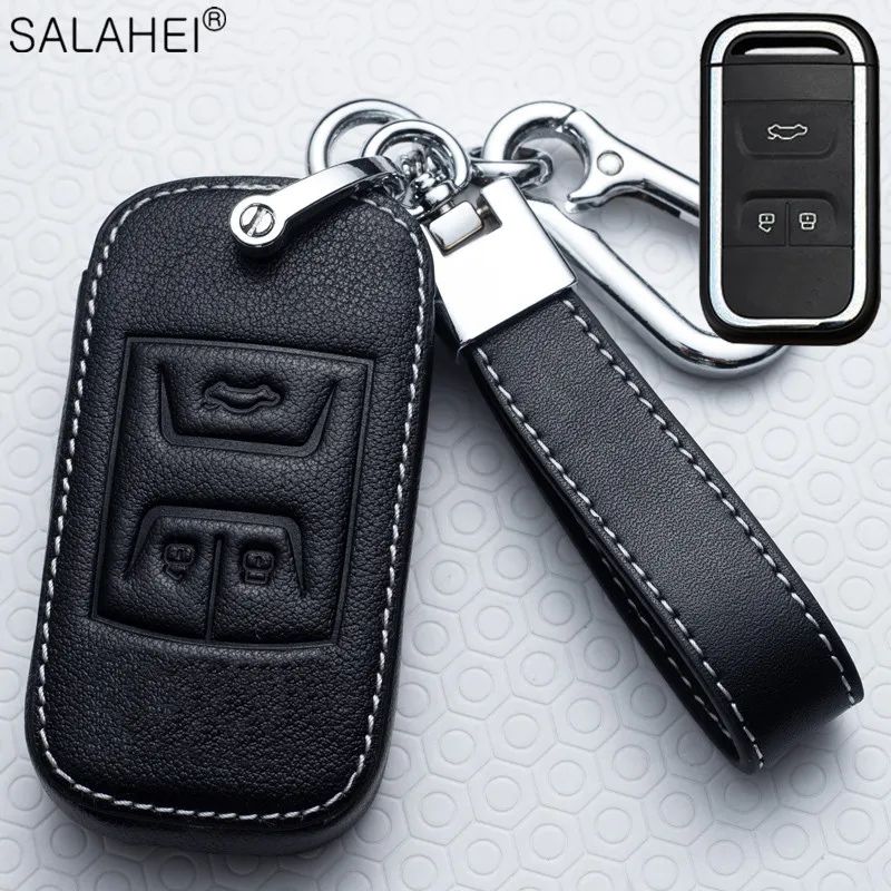 Leather Car Key Cover Case Keychain Shell For Chery A5 Arrizo E3 E5 A3 A5 Tiggo 3 5 7 8 5X eQ7 7Pro gx Fulwin2 Eastar 2019 2020