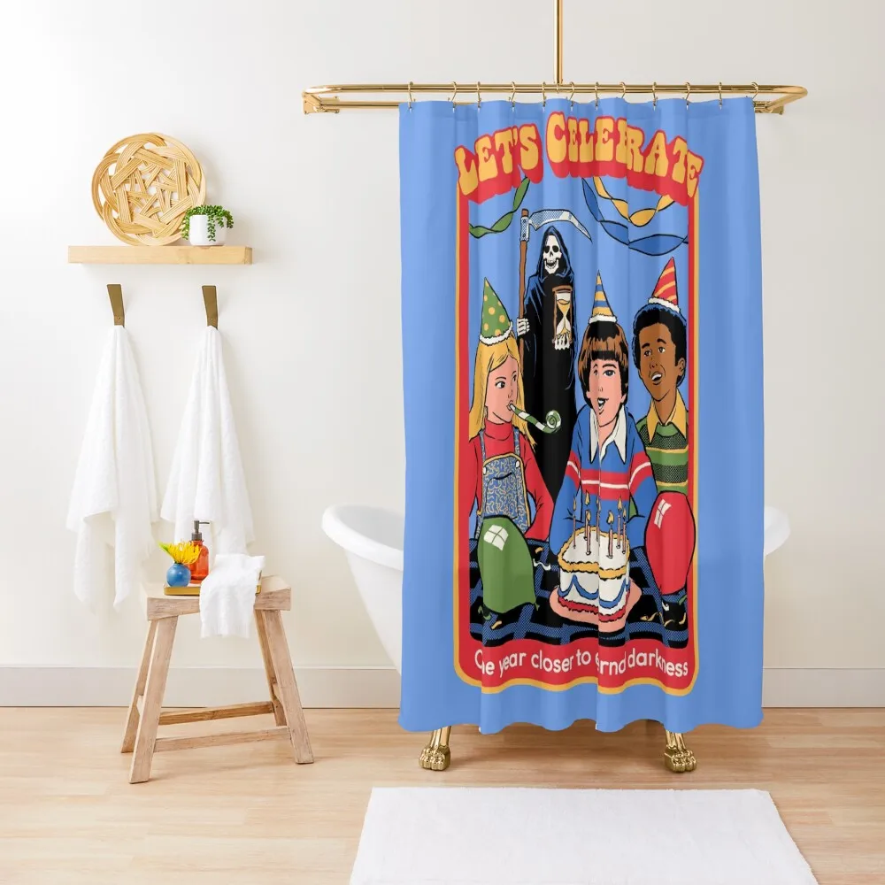 

One Year Closer Shower Curtain Waterproof Fabric Bathroom Shower Waterproof Washable Waterproof Fabric Shower Curtain