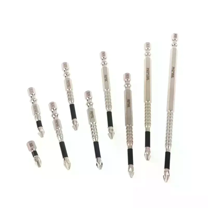 3/4/5/6/9PCS Upgraded Non-slip PH2 Impact Driver Bit Set With Magnetic Screwdriver Tool 25-150mm Non-slip WaterProof Bits