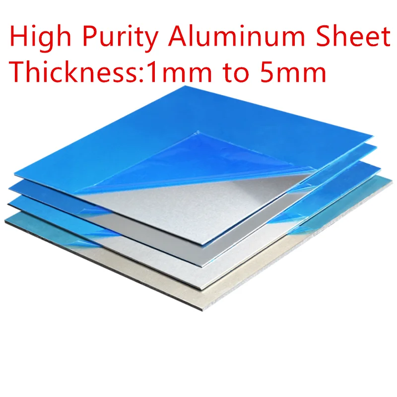 Aluminum Plate Various Sizes 1pcs Aluminum Plate thickness 1mm-5mm Aluminum alloy square plate Polished Plate Sheet