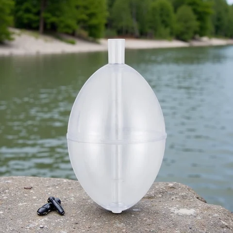 5pcs Fishing Clear Float Buoy Slip Bobber Strike Indicator PVC Plastic Oval Float Slip Cast Spin Surface Bubble Float Transparen