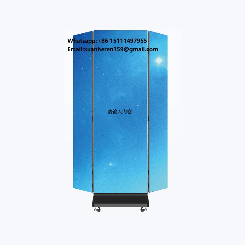 Indoor P2.5 LED Poster Screen with GOB Triple Fold Design Portable Display Screen HDR10+ 4K