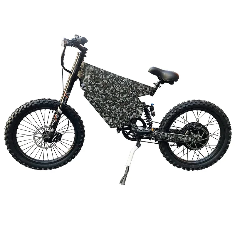 Brand New Terminator Camouflage 72v8000w Electric No Fold Bike Ebike Fatbike With Regan Brake Controller Electric Mountain Bi