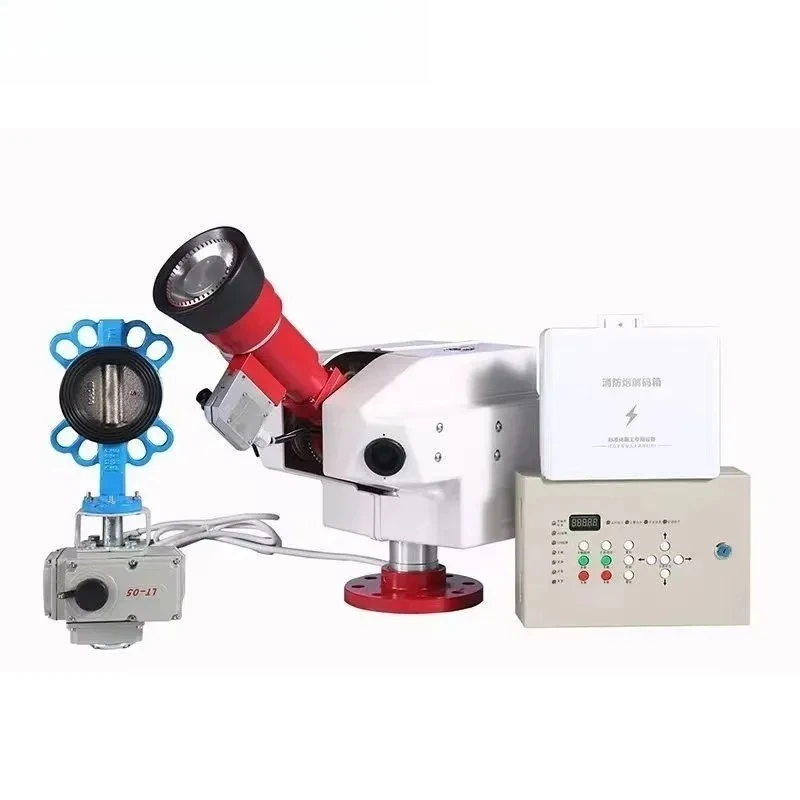 Fully Automatic 20L 30L Fixed Fire  Jet Firefighting Accessory with Position Tracking for Fire Emergency Rescue
