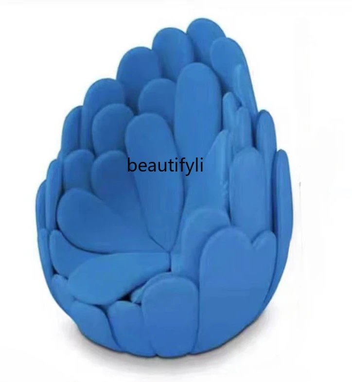 Italian Designer Creative Bird's Nest Couch Modern Minimalist Petal Chair Model Room Recliner