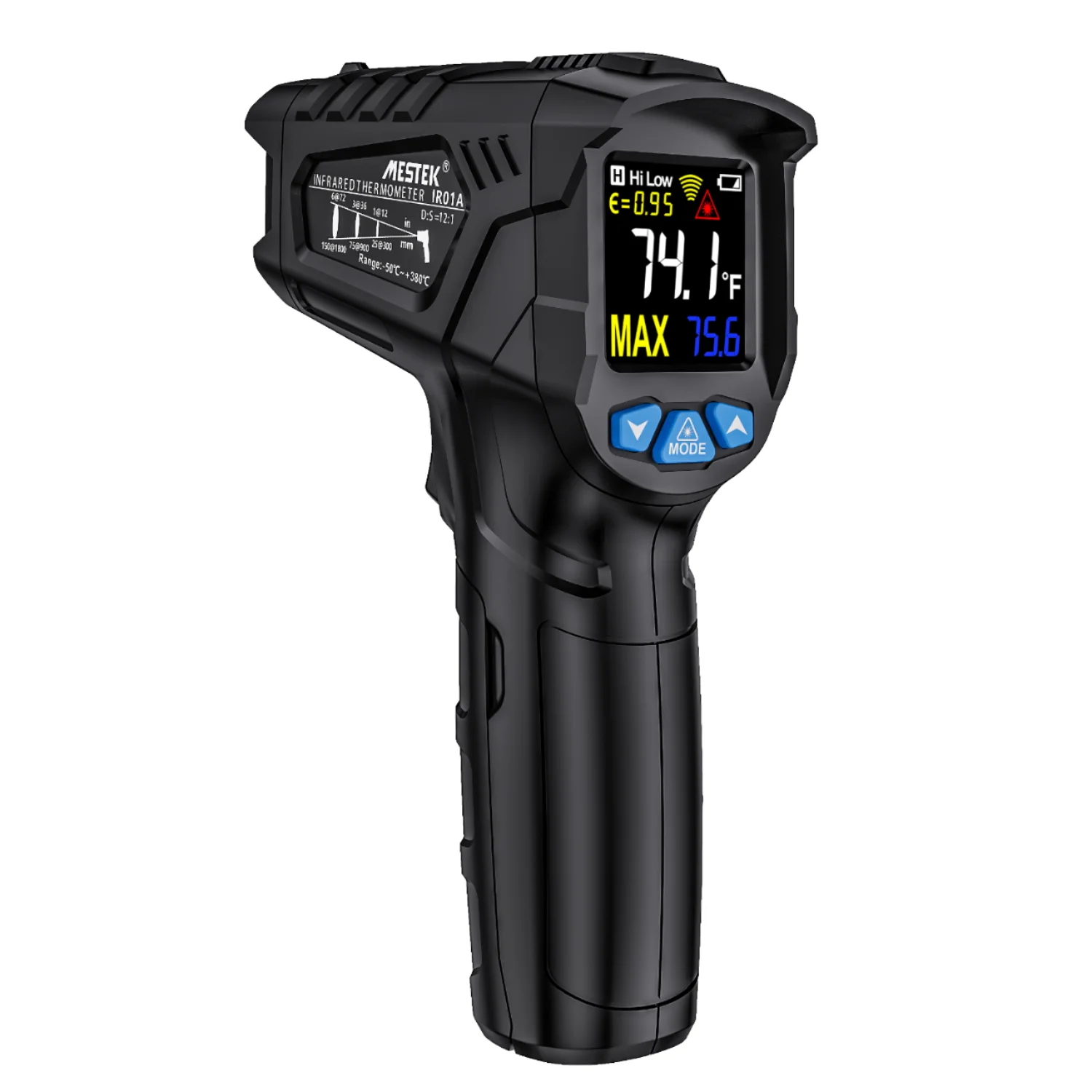 Mestek IR01D Digital Non-Contact Thermometer Laser Termometro for Industry Use 50 to 800°C