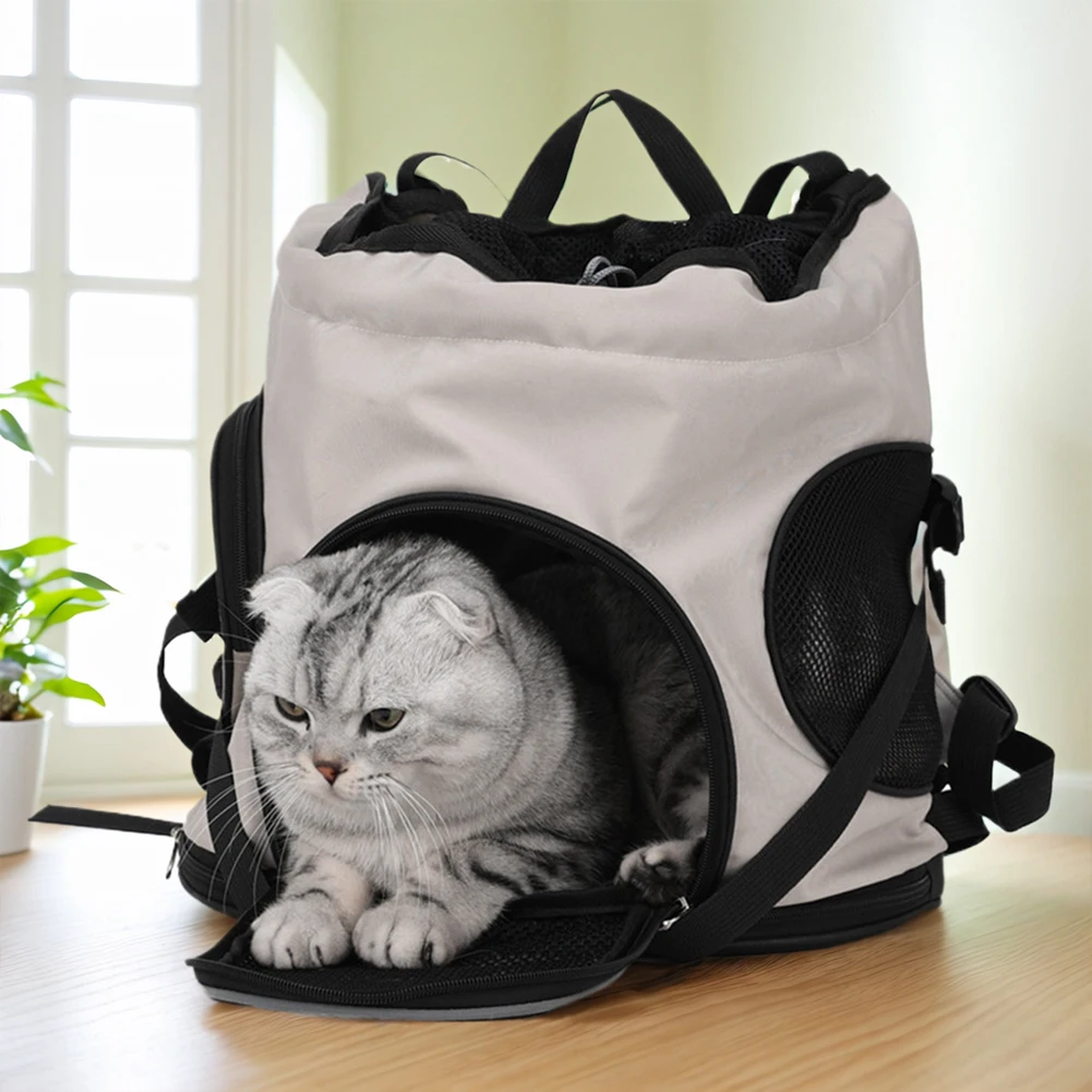 Lightweight Pet Bag Go Out Portable Cat Dog Bag Large Capacity Pet Backpack Breathable Out Puppy Backpack Adjustable Strap