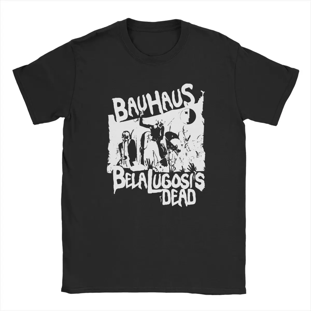 Bauhaus album cover band 4AD Gothic Rock Indie r Retro fashion trend Summer Men\'s and women\'s all-purpose short-sleeved T-shirt