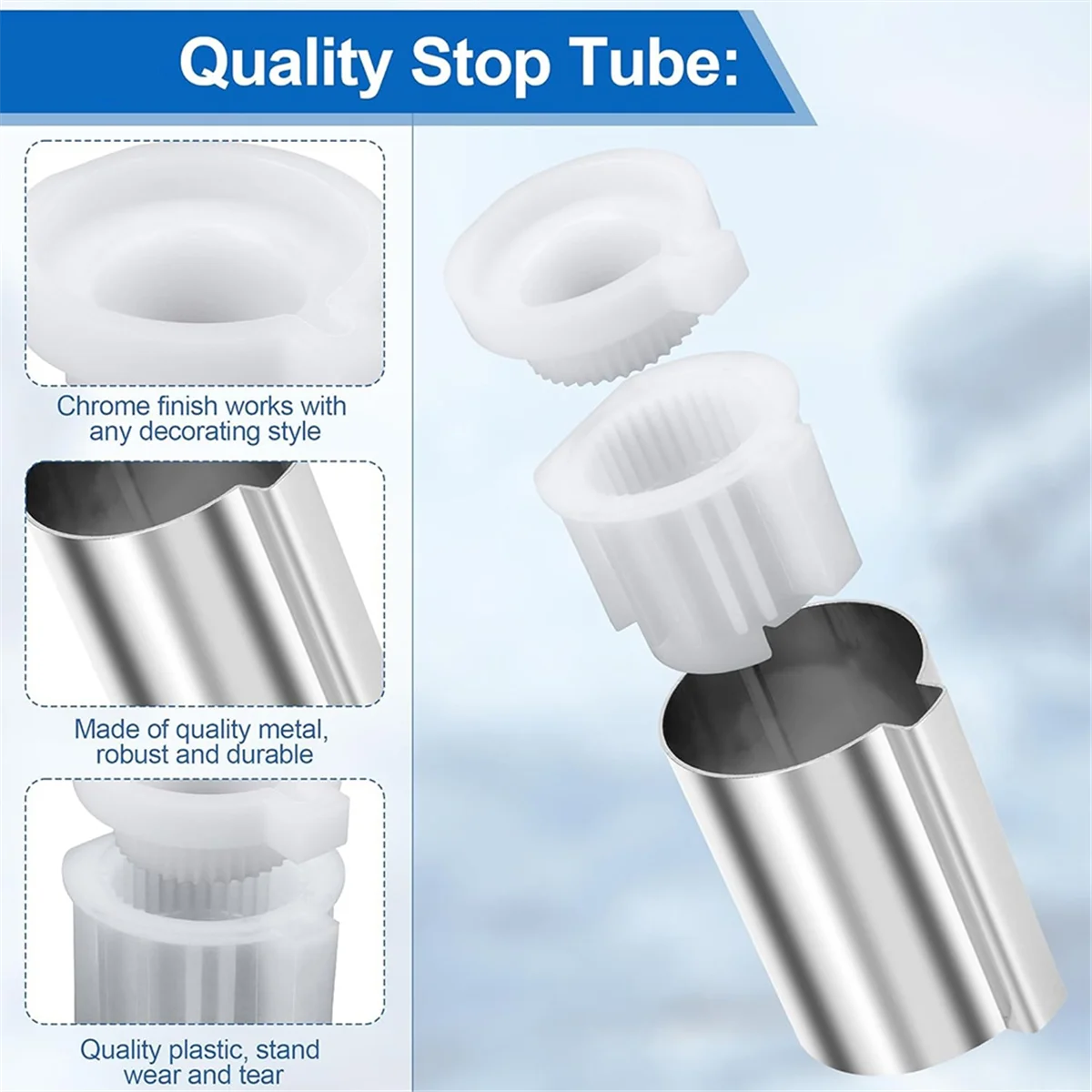 A002 96987 Stop Tube for Single Handle Tub and Shower Faucet,Shower Handle Parts for PosiTemp Valve 3Pack
