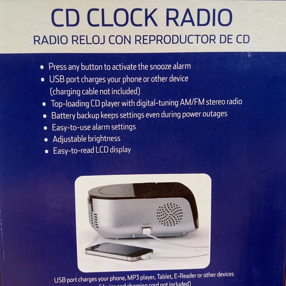 Lettore CD Audio domestico portatile Radio FM con altoparlante incorporato e Display LCD la Radio FM supporta la sveglia con avvio temporizzato