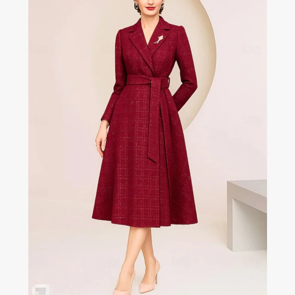 

Customized New In Red Midi Mother of the Bride Dresses V-Neck Tea-Length A-Line Wedding Guest Party Evening Groom Dress 2026