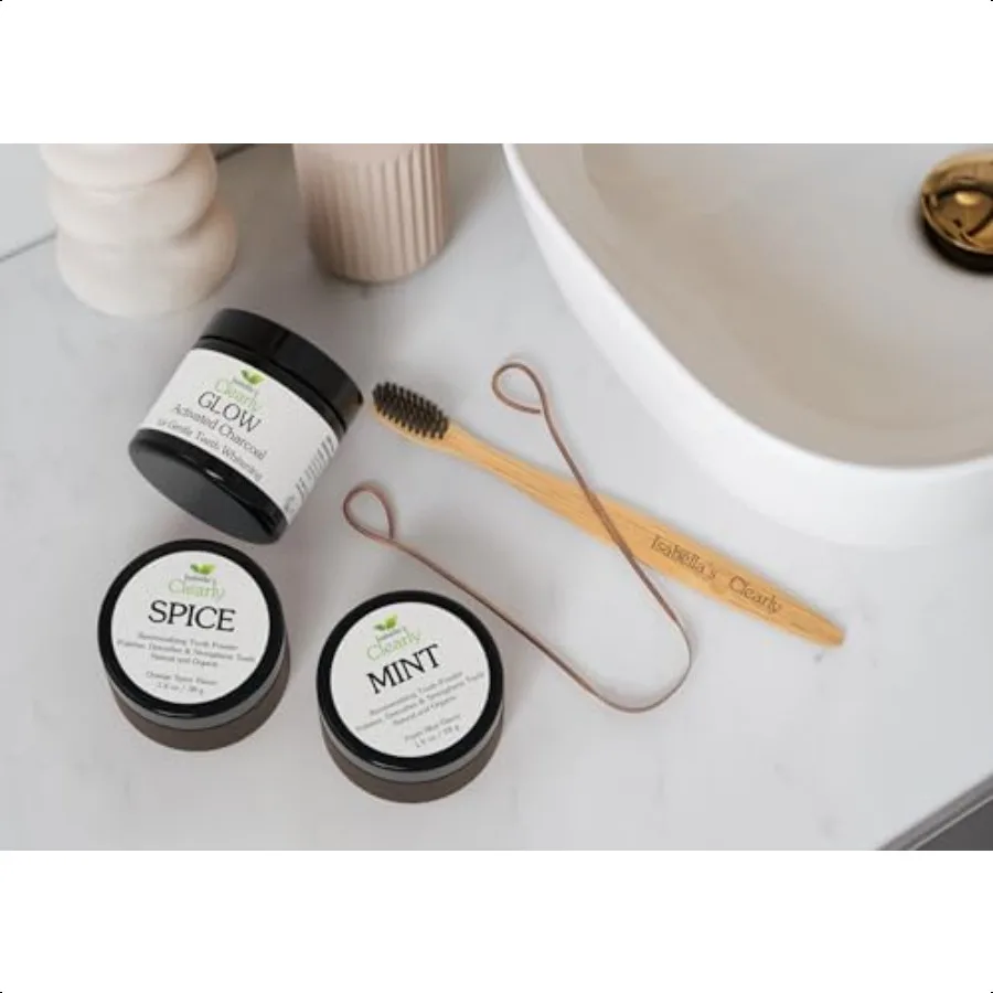 منظف اللسان المعدني الأيورفيدا 100 من النحاس النقي من إيزابيلا، خالٍ من مادة BPA للبالغين والعناية الطبيعية بالفم #6