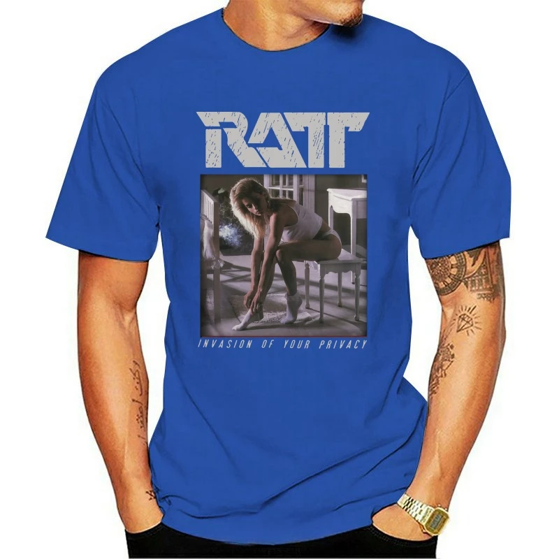 Custom Premium Men Ratt Invasion Of Your Privacy Heavy Metal Band T Shirt  Mens Clothes T Shirt  Size S-5XL harajuku streetwear