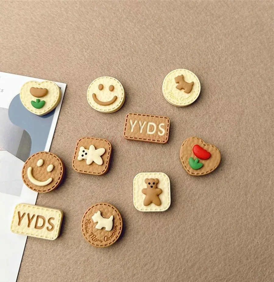 10pcs Cartoon felt board, push pin nail, I-nail, solid wood soft wood board, photo wall, message board, pin clip