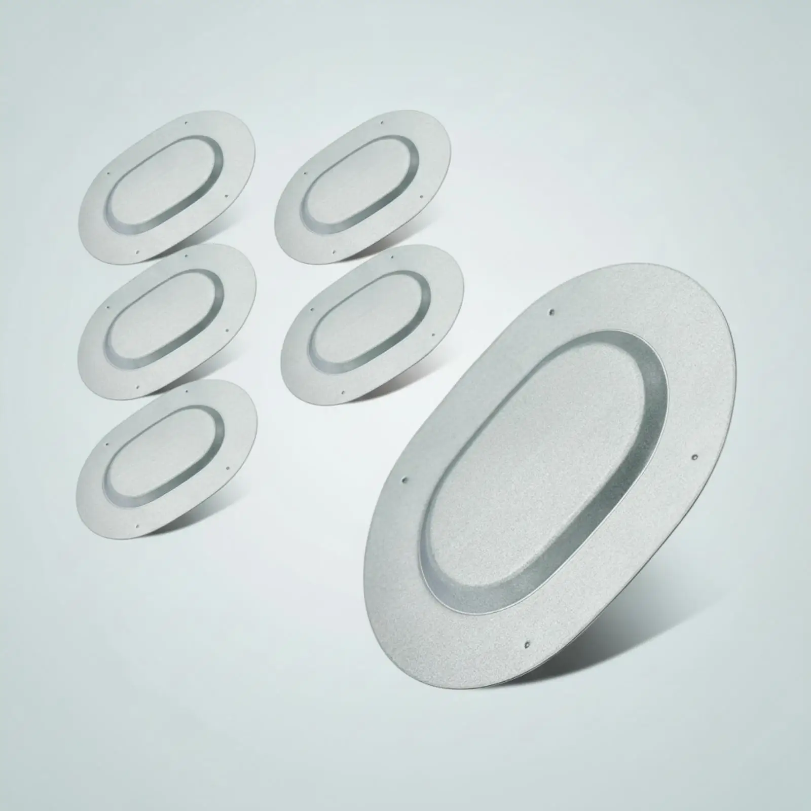Stainless Steel Trunk Floor Plug Oval Drain Hole Cover Textured Finish Neat Fit for Car Restoration Use
