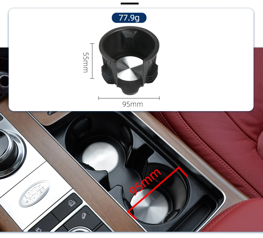Mittel konsole Wasser becher halter Stahlblech auf der Unterseite passend für Range Rover lr087454 Getränke flaschen halter 2014-2018 – Detail 5