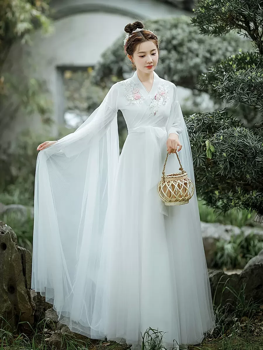 

women hanfu white chinese style hanfu qi