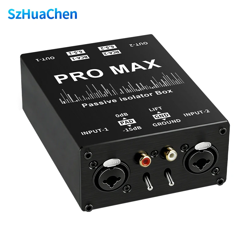 XLR 6.5 Lotus 2-Way Audio Isolator Current Noise Eliminator for Mixer Live Broadcast Audio Equipment