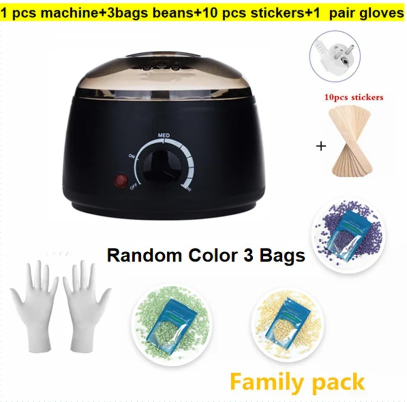 Paraffin Wax Warmer 200cc Mini Wax Heater 3bags Wax Beans - Feet Hand Body Hair Removal