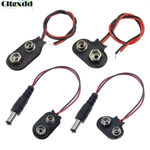 Cltgxdd 1/5/10 pièces 9V boucle de batterie avec fil de plomb longueur 15CM 9 volts connecteur de pince de batterie support de batterie