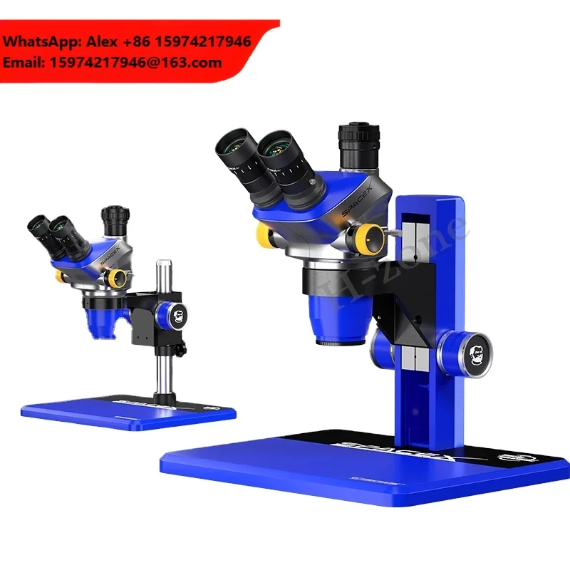 MECHANIC SPACE X Series Trinocular Stereo Microscope 6.5X-52X Continuous Zoom For Mobile Phone Welding PCB Repair Laboratory