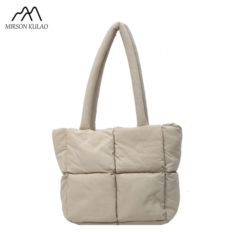 Sac fourre-tout tissé à carreaux pour femmes, grande capacité, sac bouffant portable, patchwork doux, commPiedmont, campus étudiant, wla.com