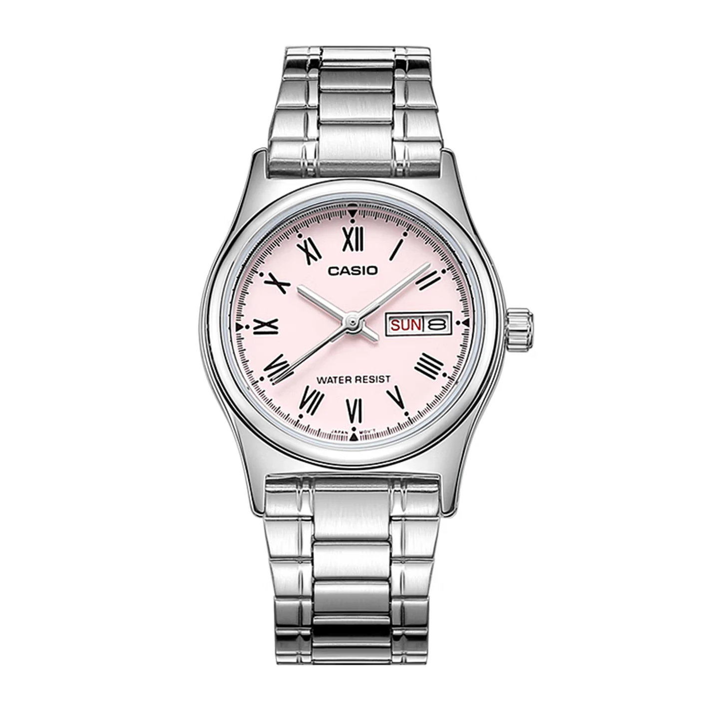 CASIO LTP-V006D Quartz Watch for Women, Stainless Steel Bracelet, Dual Day & Date Calendar, 30M Waterproof, Elegant Daily & Offi
